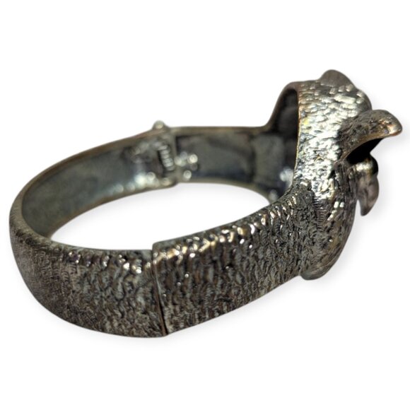 Silver Tone Owl Cuff Bracelet - Picture 2 of 11